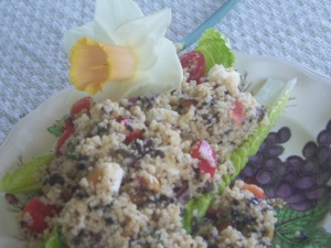 Easy to put together, this couscous salad makes 10 servings -- enough for several lunchboxes.